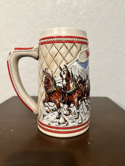 Vintage 1985 Budweiser Clydesdales Beer Stein Mug Made for Anheuser-Busch - Picture 6 of 7